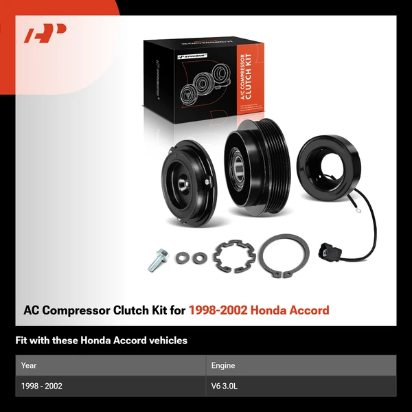 AC Compressor Clutch Kit for 1998-2002 Honda Accord