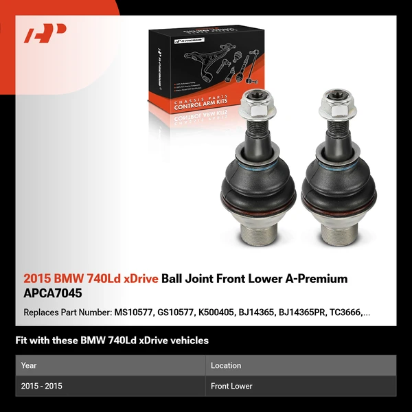 2015 BMW 740Ld xDrive Ball Joint Front Lower A-Premium APCA7045