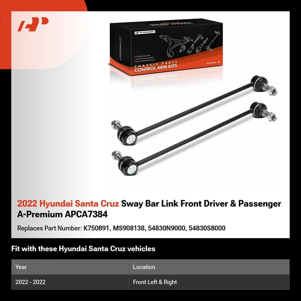 2022 Hyundai Santa Cruz Sway Bar Link Front Driver & Passenger A-Premium APCA7384