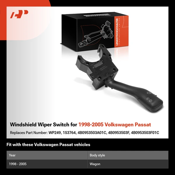 Windshield Wiper Switch for 1998-2005 Volkswagen Passat
