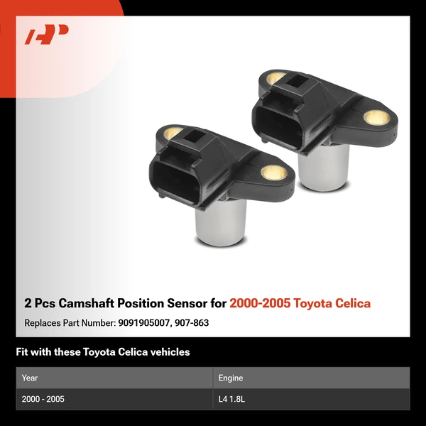 2 Pcs Camshaft Position Sensor for 2000-2005 Toyota Celica