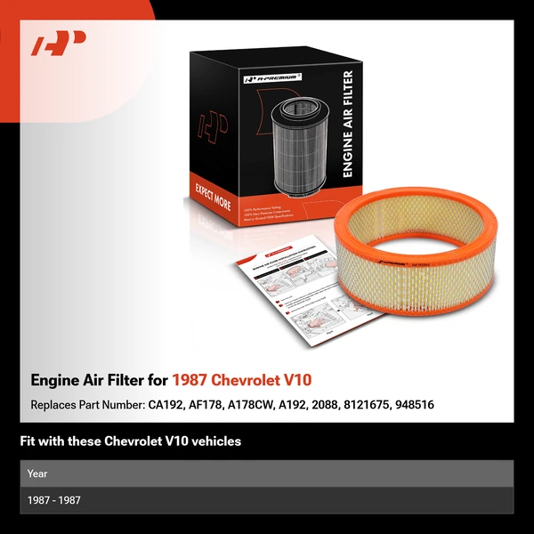 Engine Air Filter for 1987 Chevrolet V10