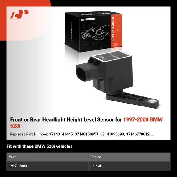 Front or Rear Headlight Height Level Sensor for 1997-2000 BMW 528i