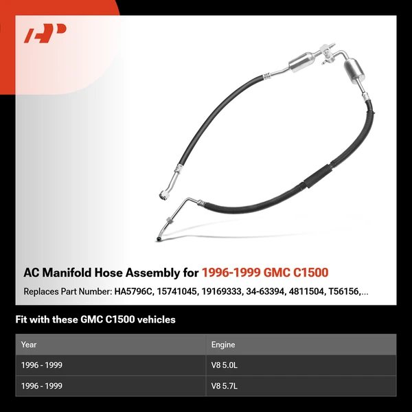 AC Manifold Hose Assembly for 1996-1999 GMC C1500