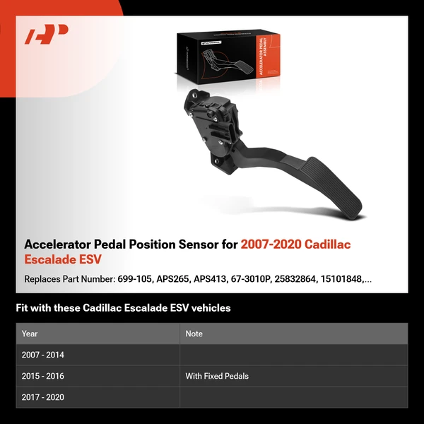 Accelerator Pedal Position Sensor for 2007-2020 Cadillac Escalade ESV
