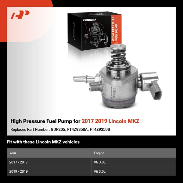 High Pressure Fuel Pump for 2017 2019 Lincoln MKZ