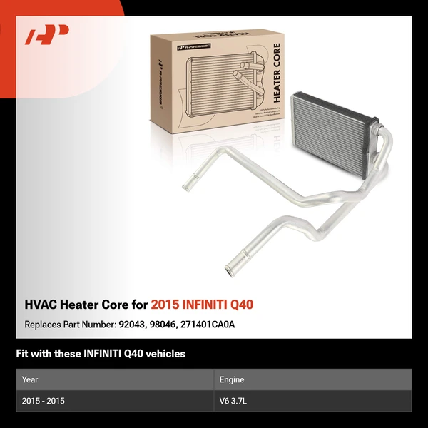 HVAC Heater Core for 2015 INFINITI Q40