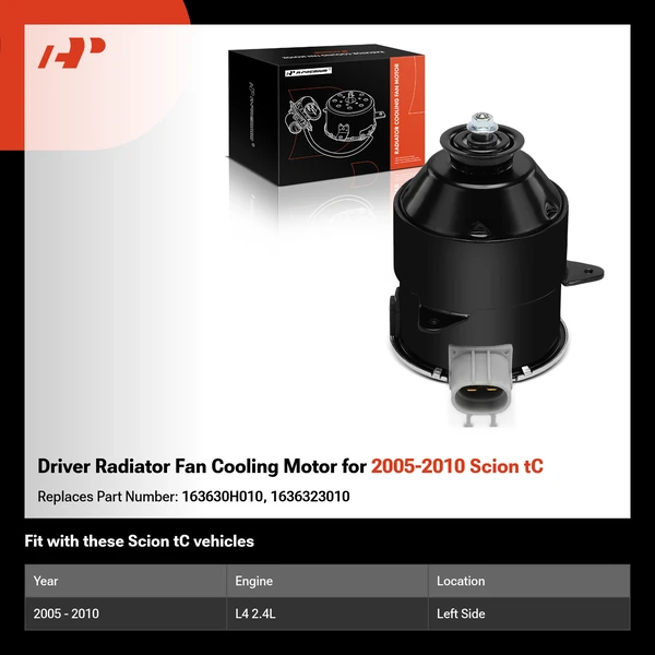 Driver Radiator Fan Cooling Motor for 2005-2010 Scion tC