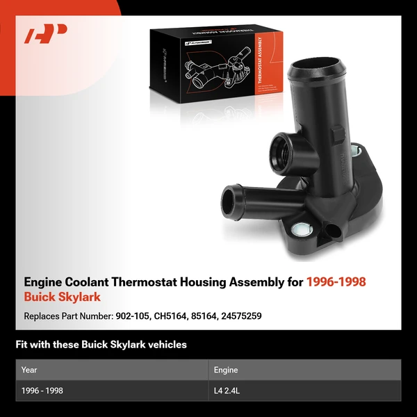 Engine Coolant Thermostat Housing Assembly for 1996-1998 Buick Skylark