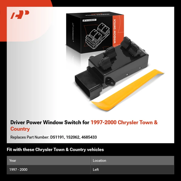 Driver Power Window Switch for 1997-2000 Chrysler Town & Country