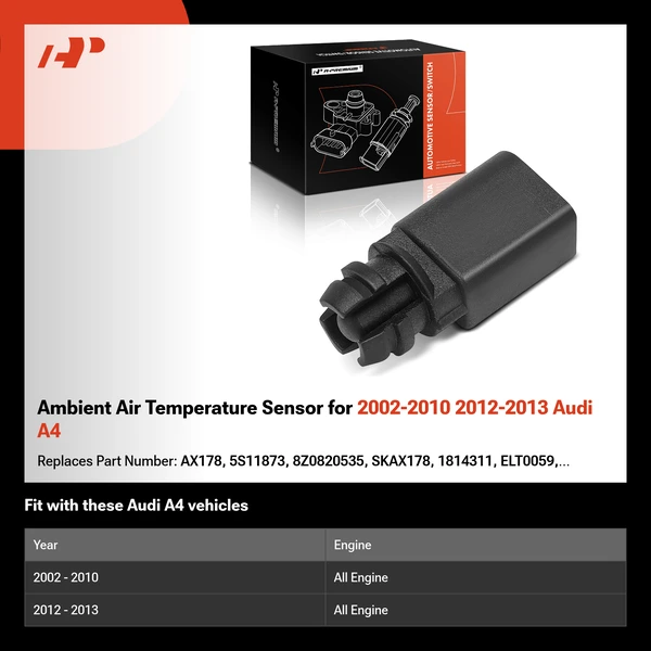 Ambient Air Temperature Sensor for 2002-2010 2012-2013 Audi A4