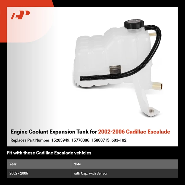 Engine Coolant Expansion Tank for 2002-2006 Cadillac Escalade