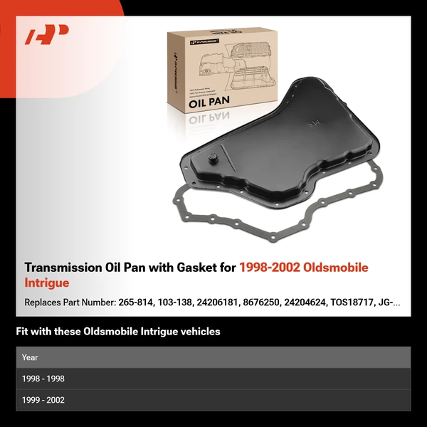 Transmission Oil Pan with Gasket for 1998-2002 Oldsmobile Intrigue