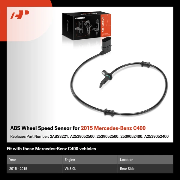 ABS Wheel Speed Sensor for 2015 Mercedes-Benz C400