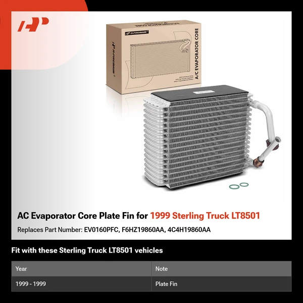 AC Evaporator Core Plate Fin for 1999 Sterling Truck LT8501