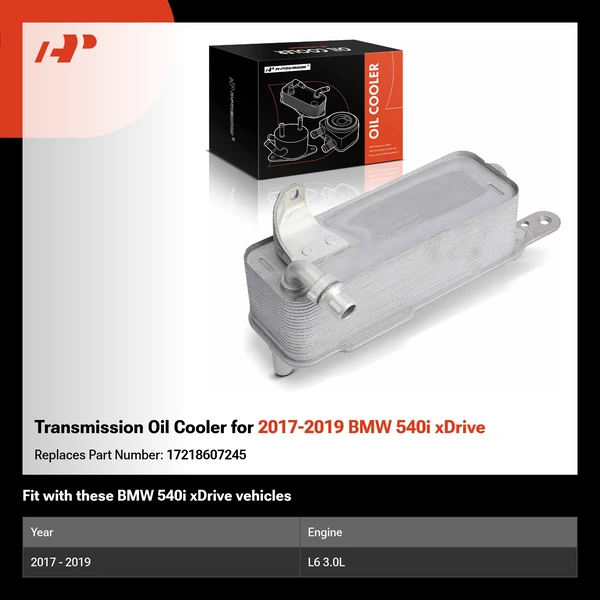 Transmission Oil Cooler for 2017-2019 BMW 540i xDrive