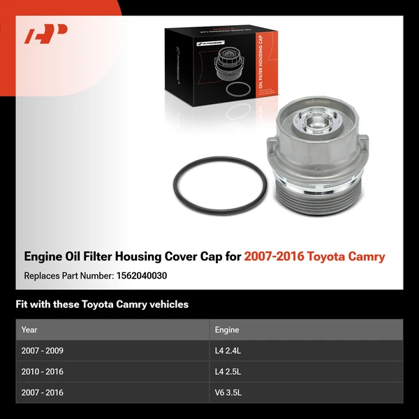 Engine Oil Filter Housing Cover Cap for 2007-2016 Toyota Camry
