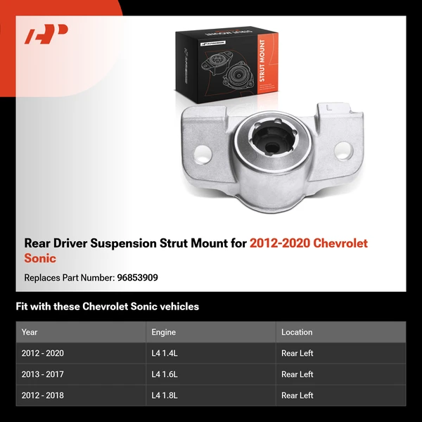 Rear Driver Suspension Strut Mount for 2012-2020 Chevrolet Sonic