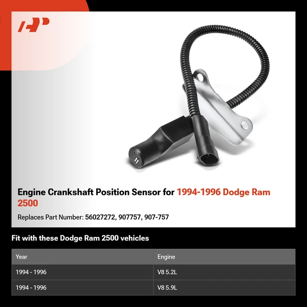 Engine Crankshaft Position Sensor for 1994-1996 Dodge Ram 2500