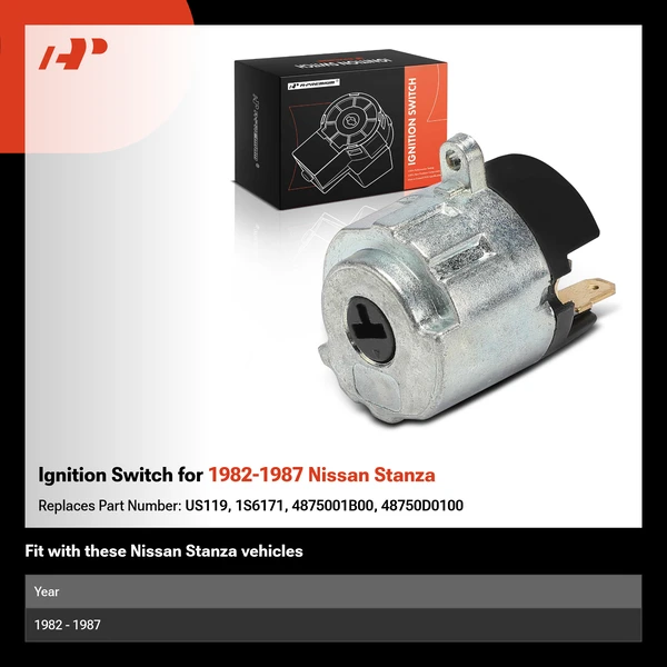 Ignition Switch for 1982-1987 Nissan Stanza