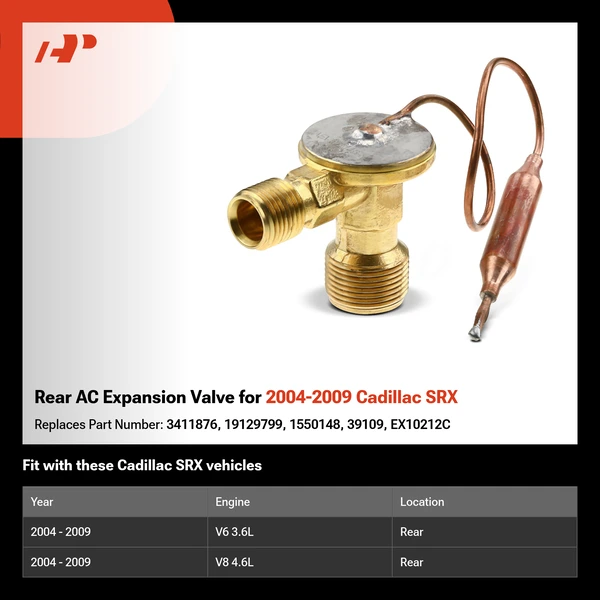 Rear AC Expansion Valve for 2004-2009 Cadillac SRX