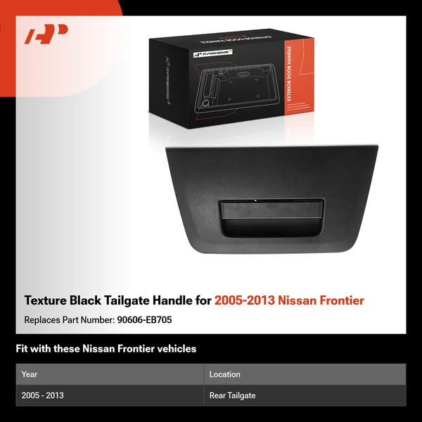 Texture Black Tailgate Handle for 2005-2013 Nissan Frontier
