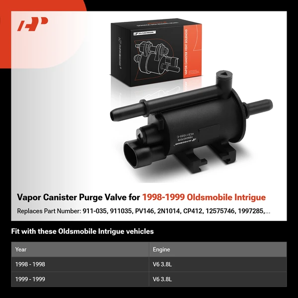 Vapor Canister Purge Valve for 1998-1999 Oldsmobile Intrigue