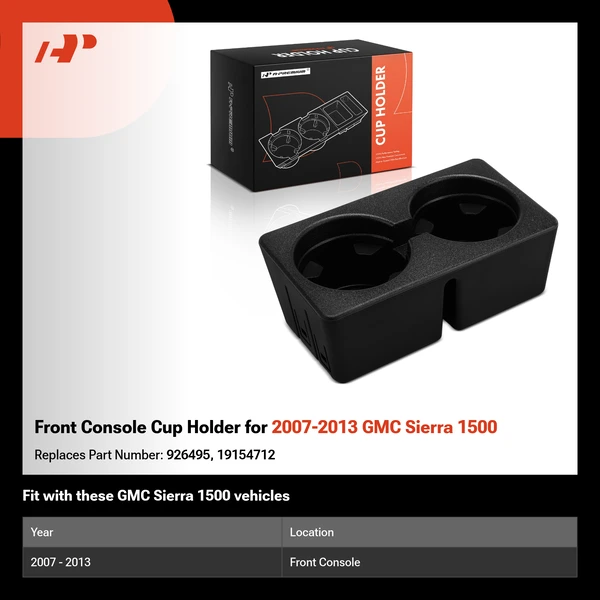 Front Console Cup Holder for 2007-2013 GMC Sierra 1500