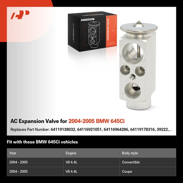 AC Expansion Valve for 2004-2005 BMW 645Ci