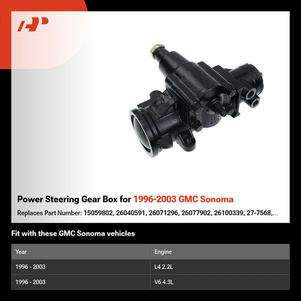 Power Steering Gear Box for 1996-2003 GMC Sonoma