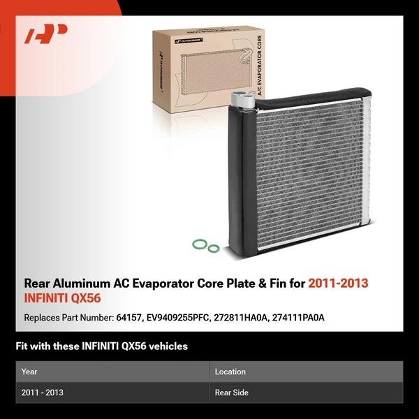 Rear Aluminum AC Evaporator Core Plate & Fin for 2011-2013 INFINITI QX56