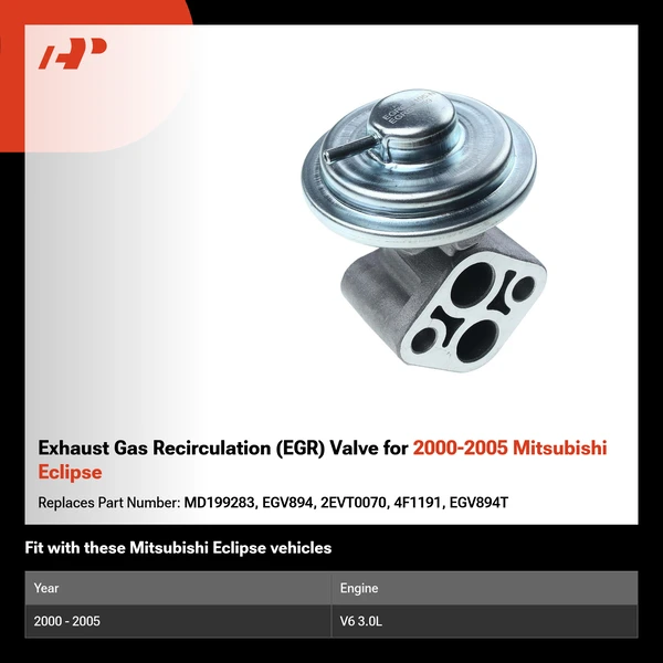 Exhaust Gas Recirculation (EGR) Valve for 2000-2005 Mitsubishi Eclipse