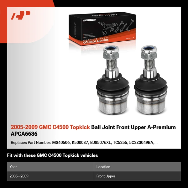 2005-2009 GMC C4500 Topkick Ball Joint Front Upper A-Premium APCA6686