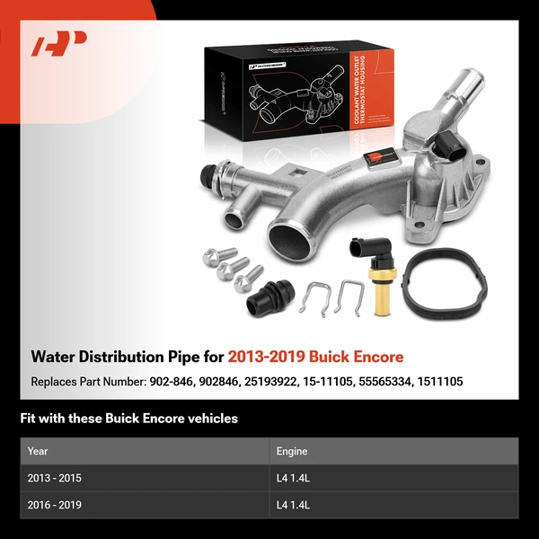 Water Distribution Pipe for 2013-2019 Buick Encore