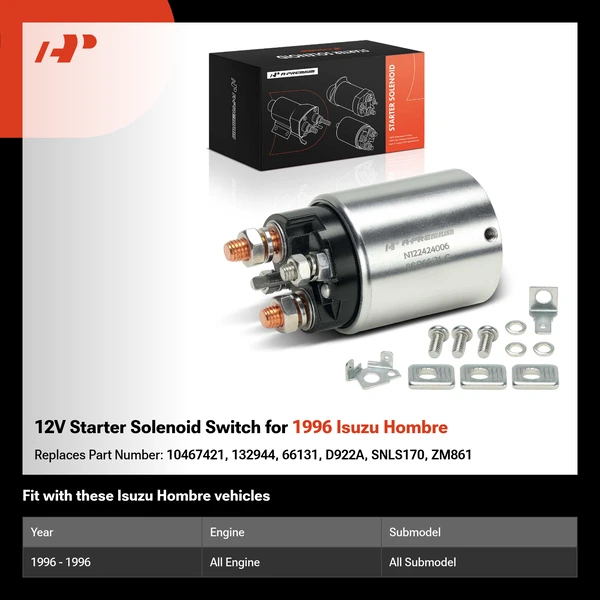 12V Starter Solenoid Switch for 1996 Isuzu Hombre