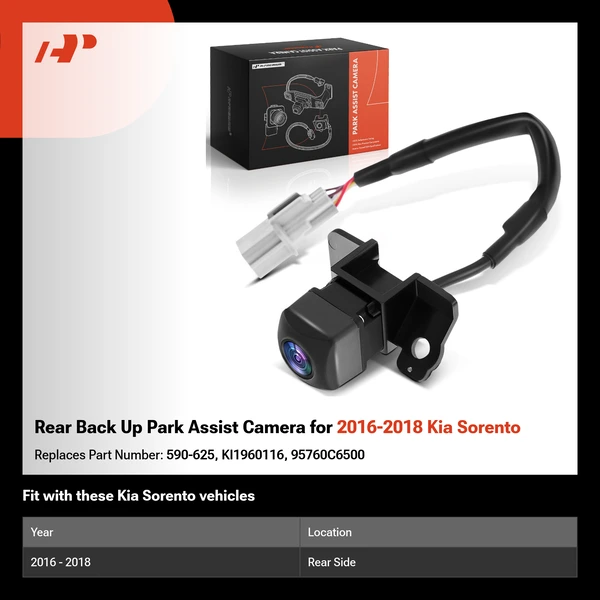 Rear Back Up Park Assist Camera for 2016-2018 Kia Sorento