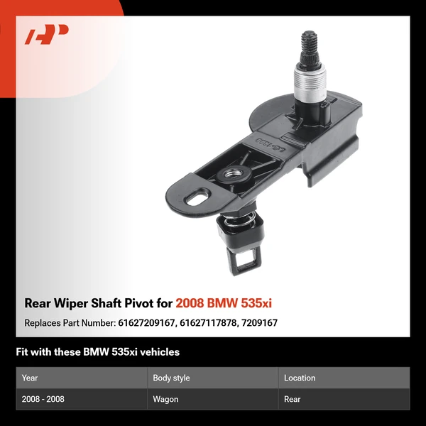 Rear Wiper Shaft Pivot for 2008 BMW 535xi