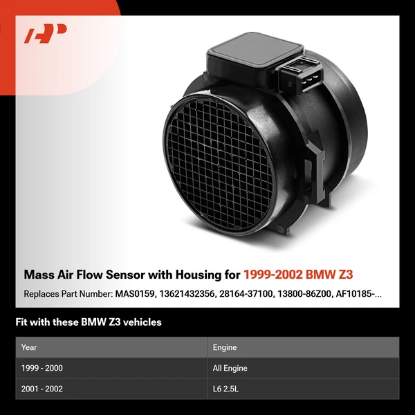Mass Air Flow Sensor with Housing for 1999-2002 BMW Z3