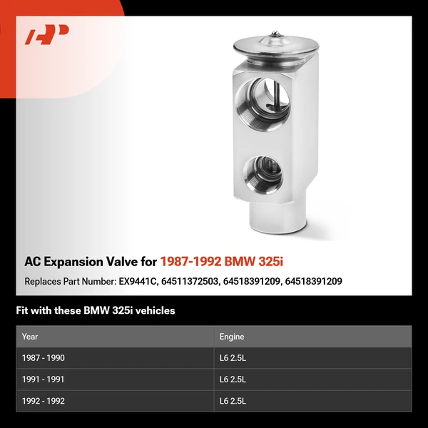 AC Expansion Valve for 1987-1992 BMW 325i