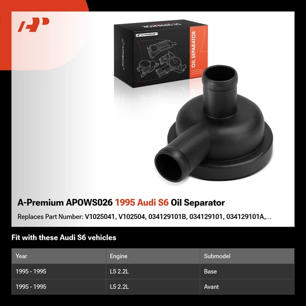 A-Premium APOWS026 1995 Audi S6 Oil Separator