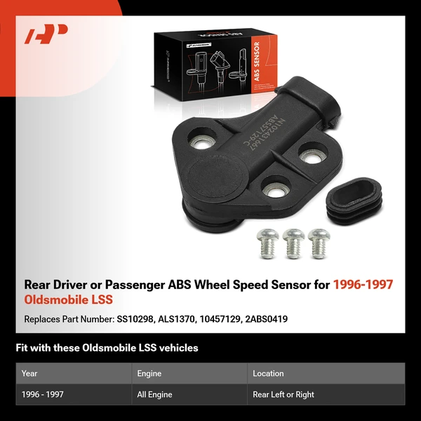 Rear Driver or Passenger ABS Wheel Speed Sensor for 1996-1997 Oldsmobile LSS