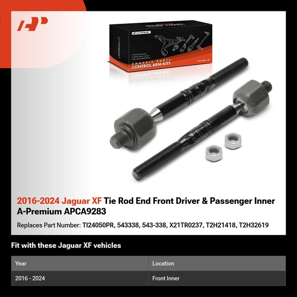 2016-2024 Jaguar XF Tie Rod End Front Driver & Passenger Inner A-Premium APCA9283