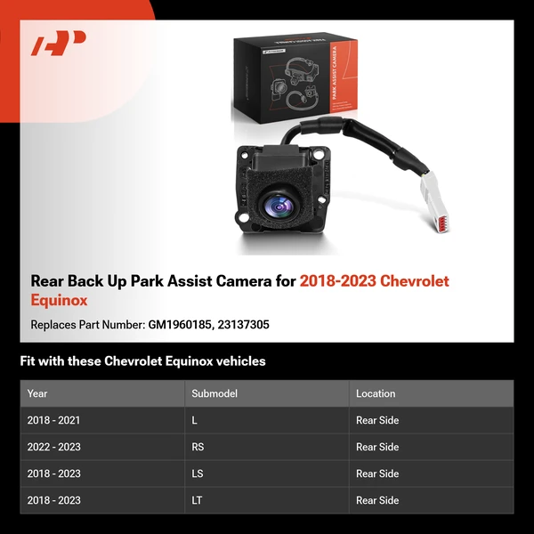 Rear Back Up Park Assist Camera for 2018-2023 Chevrolet Equinox