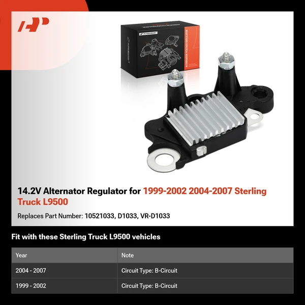 14.2V Alternator Regulator for 1999-2002 2004-2007 Sterling Truck L9500