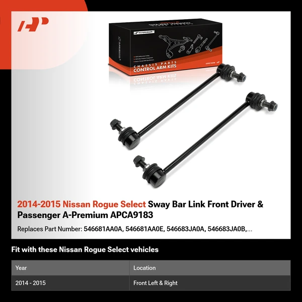 2014-2015 Nissan Rogue Select Sway Bar Link Front Driver & Passenger A-Premium APCA9183
