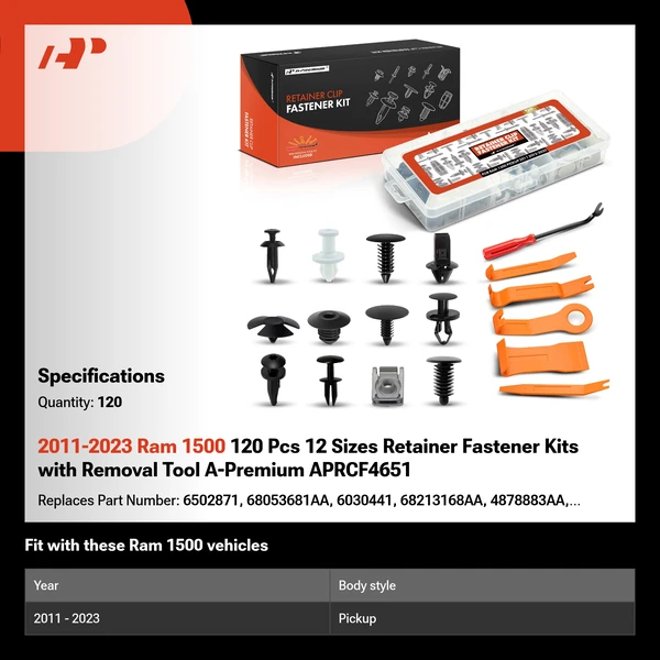 2011-2023 Ram 1500 120 Pcs A-Premium APRCF4651