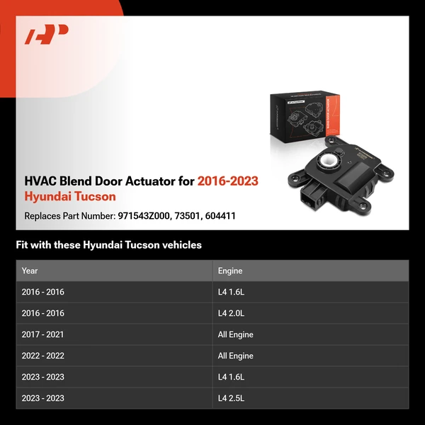 HVAC Blend Door Actuator for 2016-2023 Hyundai Tucson