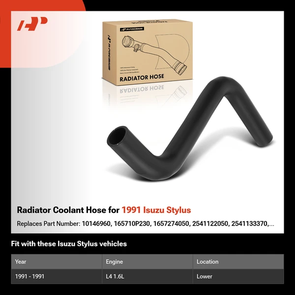 Radiator Coolant Hose for 1991 Isuzu Stylus