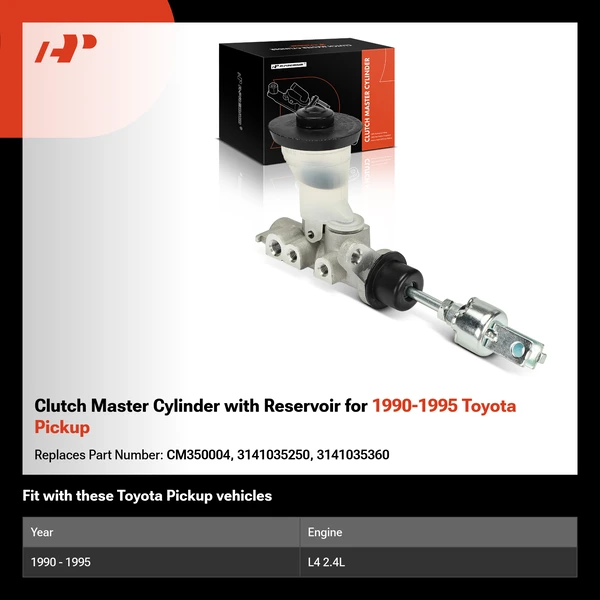 Clutch Master Cylinder with Reservoir for 1990-1995 Toyota Pickup