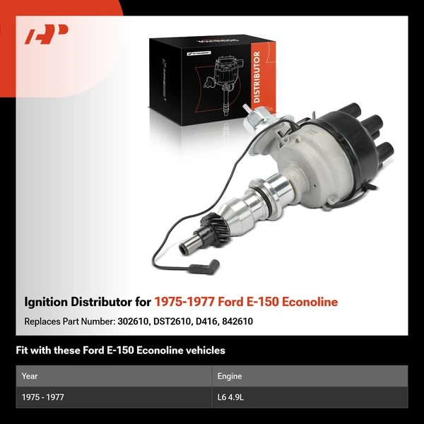Ignition Distributor for 1975-1977 Ford E-150 Econoline